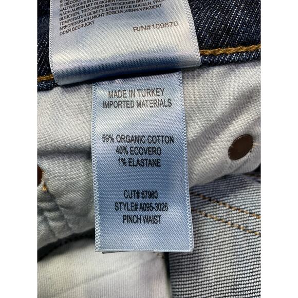 Agolde 'Pinch' Blue Waist High Rise Kick Flare Denim Jean Size 27 - Picture 5 of 5